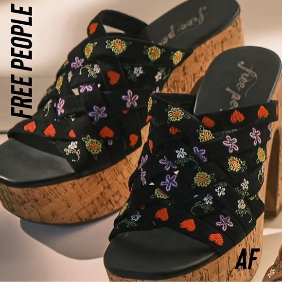FREE PEOPLE LISBON PLATFORM MULES SIZE 39 NWT - Picture 5 of 16